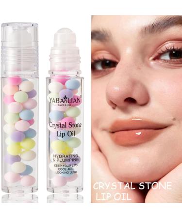  Opilroyn Nourishing Moisturizing Lip Oil Roll-On Plumping Lip Oil Clear Moisturizing Roller for Soft Lips Perfect for Lip Care Adds Shine Lightweight - Buy Online on GoSupps.com