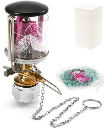 Lixada Mini Propane Camping Lantern with 2 Mantles | Portable Gas Light for Travel, Hiking, Backpacking - Buy Online on GoSupps.com