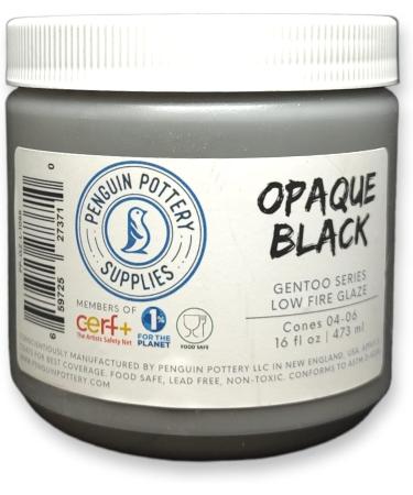 Penguin Pottery Gentoo Series Opaque Black Glaze for Low Fire Clay | 1 Pint - Buy Online on GoSupps.com