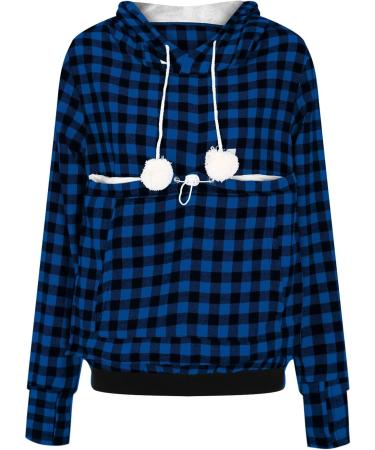 Women's Long Sleeve Cat & Dog Hoodie Sweater with Big Bag - Zippered Warm Sweatshirt (Sizes X-10 to XXL) - Buy Online on GoSupps.com