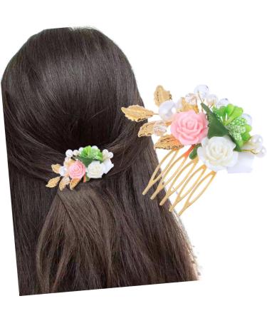 Housoutil Women Hair Comb Bride Hair Comb Wedding Hair Comb Flower Hair Comb Hair Side Comb Women's Hair Accessories Korean - Buy Online on GoSupps.com