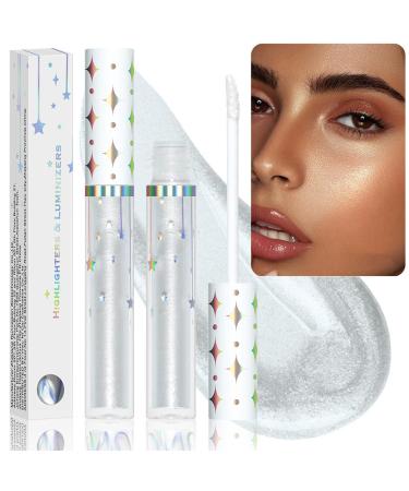 Liquid Highlighter | Glow Enhancer Waterproof Glow Liquid Highlighter Long Lasting Highlighter Shimmer for Cheeks 01# 1 count (Pack of 1)