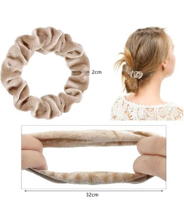 22-Piece Velvet Scrunchies Set for Toddler Girls & Women | Soft Elastic Hair Ties for Thick & Thin Hair | Ponytail Holder & Hair Accessory with Storage Bag - Classic Colors - Buy Online on GoSupps.com