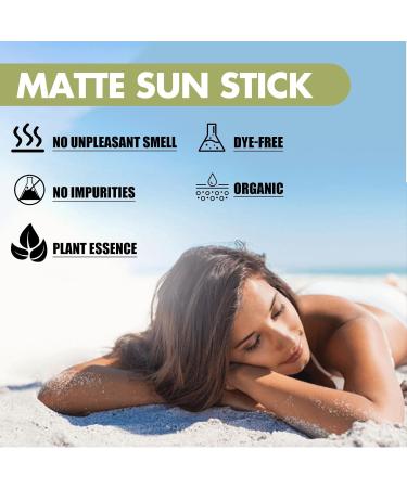 SPF 50+ Face Moisturiser Suncreen Stick - Sun Cream for Face Body - UVA/UVB Protection Sunscreen - Matte Sun Stick Non-Greasy & No White Cast - Light Breathable Freshing Waterproof(0.63OZ) - Buy Online on GoSupps.com
