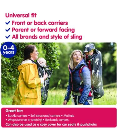 BundleBean Babywearing Fleece Lined Cover - Waterproof Sling and Carrier Cover | All-Weather Protection | Plain Black - Buy Online on GoSupps.com