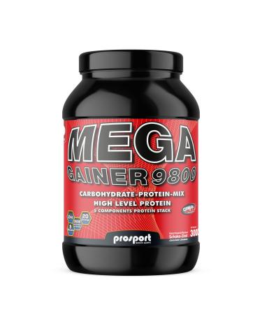 Prosport Mega Gainer 9800 chocolate cinnamon weight gainer mass building carbohydrate protein concentrate 3000g can