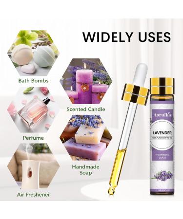 Aoruilia 6 x 10ml Essential Oils for Diffuser for Home 100% Pure Aromatherapy Oil for Sleep Cleaning Skin Care Candle Making - Tea Tree Lavender Peppermint Sweet Orange Lemongrass Eucalyptus Top 6 60 ml (Pack of 1) - Buy Online on GoSupps.com
