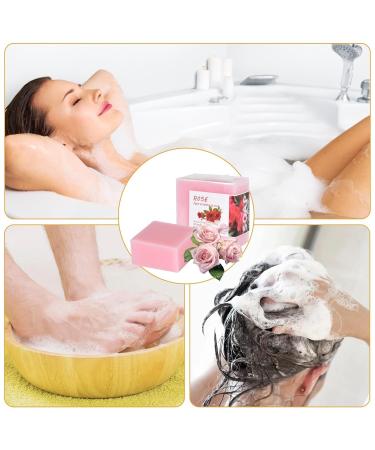 Buy 2 PCs Handmade Rose Soap - Natural 100g Solid Soaps for Skin Hair Body & Face | Perfect for Bathing & Showering - Eco-Friendly! - Buy Online on GoSupps.com
