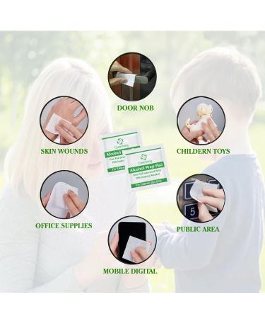 CareLiving 70% Isopropyl Alcohol Prep Pads - 400 Pack, Medical-Grade Individually-Wrapped Cotton Swabs for First-Aid Kits - Buy Online on GoSupps.com