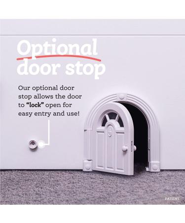 Interior Cat Door - No-Flap Design for Easy DIY Setup | Secure Installation | Cats Up to 20 lbs | No Training Needed - Original White - Buy Online on GoSupps.com