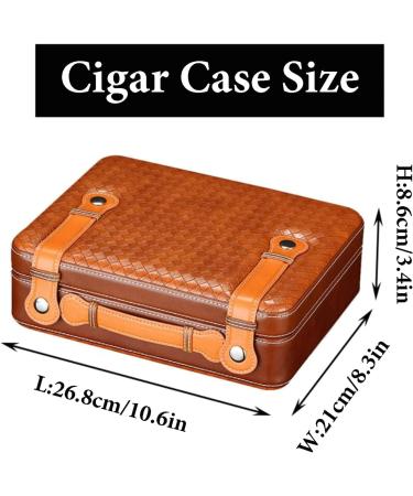 Cigar Boxs Humidors Light Cigar Box Humidification Cigar Case Hand Stitched Woven Pattern Cigar Box - Buy Online on GoSupps.com