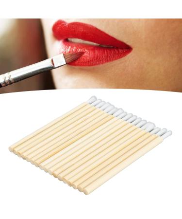 100PCS Disposable Bamboo Handle Lip Brushes - Portable Lipstick Applicators & Gloss Wands for Makeup - Buy Online on GoSupps.com