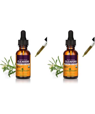 Herb Pharm Cleavers Liquid Extract - 1 Oz (DCLEAV01) (Pack of 2) 1 Fl Oz (Pack of 2)