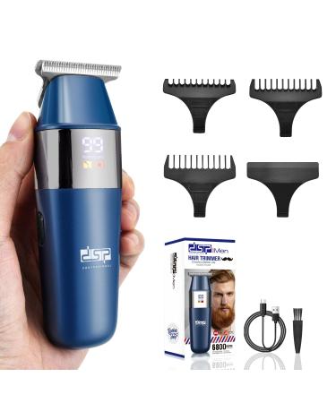 DSP Peanut Cordless Trimmer for Men: High-Speed 6800RPM Ideal for Beard Neck & Hair with LED Fast Charge 1.5Hrs 60Min Use Travel Friendly (Blue)