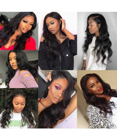30 HD Transparent Lace Front Wig - Brazilian Body Wave for Black Women | 180% Density, Pre-Plucked, Natural Black Hair - Buy Online on GoSupps.com