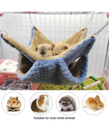 Yanmucy Rat Hammock Double-Layer Fleece Guinea Pig Hammock House Warm Soft Rat Hammocks for Cage Accessories Ferrets Hideout Ferret Hamster Hammock for Small Animal Playing Sleeping (blue) - Buy Online on GoSupps.com