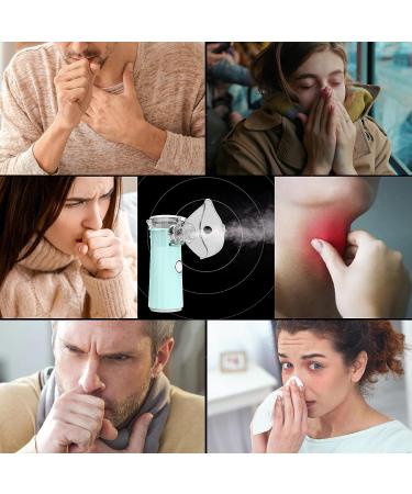 Portable Handheld Nebulizer for Travel & Household Use - Quiet Nebulizer Machine for Adults & Kids - Cool Steam Inhaler for Breathing Problems - Green - Buy Online on GoSupps.com