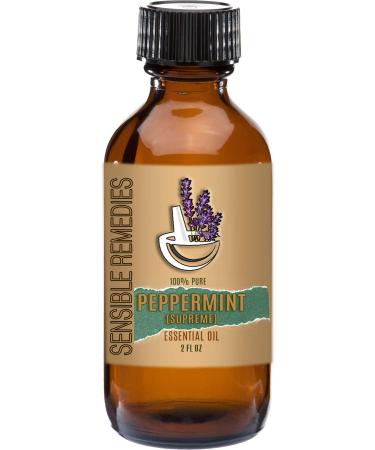 Peppermint (Supreme) 100% Pure Therapeutic Grade Essential Oil 2 oz Peppermint 1 Fl Oz (Pack of 2)