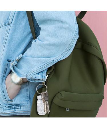 Soleebee 3-Piece Crystal Diamond Pill Box Keychain - Portable Waterproof Rhinestone Storage for Travel & Camping (Pink White Black - Buy Online on GoSupps.com