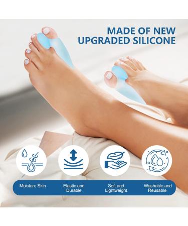Sumifun Clear Gel Bunion Cushion Protector - 12 Pack | Relieve Foot Pain | Realign Big Toe | Bunion Corrector for Men or Women (Blue) - Buy Online on GoSupps.com