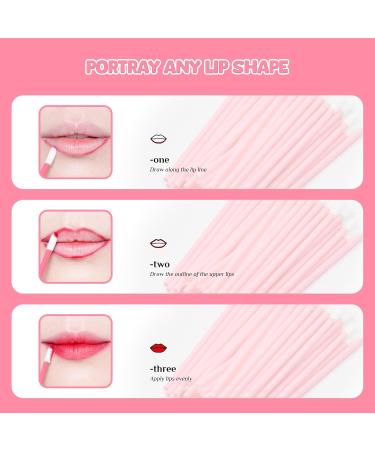 Paitok Disposable Lip Brush - 200 Pack Lip Applicators for Lipstick Gloss & Concealer - Pink Makeup Tools for Effortless Application - Buy Online on GoSupps.com