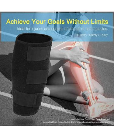 Calf Compression Sleeve for Men and Women Adjustable Shin Splint Compression Sleeve Calf Compression Brace Shin Splint Sleeve Support Lower Leg Wrap Muscle for Running - Buy Online on GoSupps.com