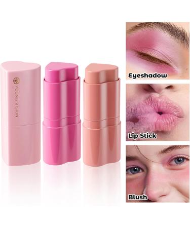 Bestvisse Creamy Blush Stick for Cheeks and Lips Multi-Purpose Lip Stain Cheek Waterproof and Easy to Blend - Buy Online on GoSupps.com