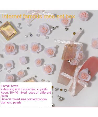 XUYUH Flower Nail Charms 3D Nail Rhinestones Nails Gems DIY Nail Art Design Nail Pearls Nail Jewelry Mixed Nail Art Decoration - Buy Online on GoSupps.com