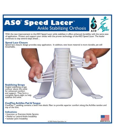 ASO Speed Lacer Ankle Stabilizer - White X-Large | Premium Support International Shipping - Buy Online on GoSupps.com