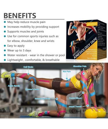 Waterproof Kinesiology Tape Great Kinesiology Tape for Physical Therapy Sports Athletes  Support for Recovery  Kinetic Uncut Kinesiology Tape for Knee  Elbow & Shoulder Muscle  16ft (Beige) - Buy Online on GoSupps.com