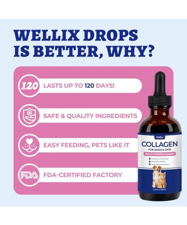 4oz Large Premium Liquid Collagen for Dogs&Cats - Skin&Coat Coat Defense Itch Relief Hip&Joint Supplement - Grass Fed Dog Collagen Drops with Biotin MSM Vitamin C&E Collagen Supplement - Buy Online on GoSupps.com