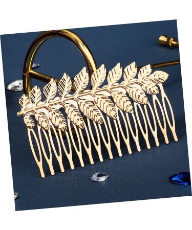 Angoily Bridal Hair Comb Gold Hair Comb Hair Combs Slides for Women Bridal Insert Comb Vintage Hair Accessories Bridal Hair Accessories Tiaras for Women Alloy Bride Olive Leaf Wedding - Buy Online on GoSupps.com