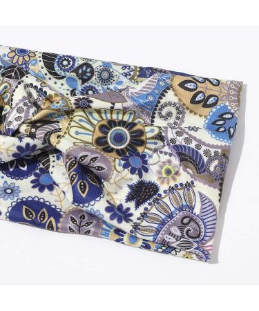 3 Pcs Non Slip Silk Boho Headbands with Buttons - Wide Floral Stretch Headbands for Nurses, Girls, Yoga, Sports - Buy Online on GoSupps.com