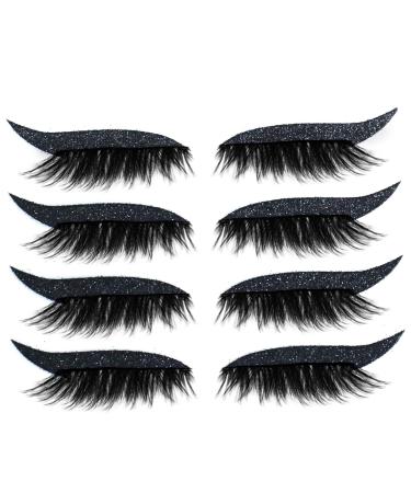 Generic 4 Pairs Eyeliner Decal Eyelash Sticker Long-Lasting Multipurpose Makeup Tool Type 4