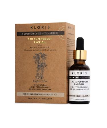 KLORIS CBD Superboost Face Oil - for glowing skin 100% natural anti-oxidant facial oil 30 ml