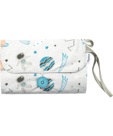 FlyIdeas Nappy Pouch - Baby Changing Bag for Diapers, Nappies, & Wipes | On-The-Go Wet/Dry Bag for Easy Carry | Cosmos Design - Buy Online on GoSupps.com