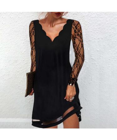 Shop Hanxiulin Womens Party Dresses - Casual Cocktail & Christmas Dresses in Black XXL | Festive Winter Wear - Buy Online on GoSupps.com