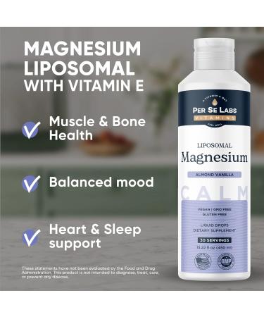 Nutra Well Vitamins 15.22oz Magnesium Calm Liposomal Supplement - Natural Stress Relief - Buy Online on GoSupps.com