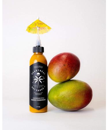 Heartbeat Hot Sauce - Caribbean Style Mango Habanero 177ml - Small Batch & Handmade Vegan Preservative Free (2 Bottles) 177 ml (Pack of 2) - Buy Online on GoSupps.com