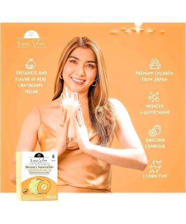 Luxe Slim Beauty Smoothie Cantaloupe Melon (21g x 10 Sachets) 1 Box - Buy Online on GoSupps.com