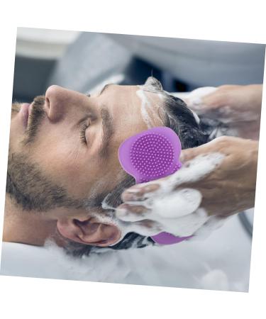 Collbath Silicone Shampoo Brush - Scalp Massage Brush for Easy Hair Wash - 11.5x6cm Purple - Best Bath Washers for Ultimate Scalp Care - Buy Online on GoSupps.com