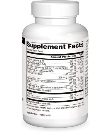 Source Naturals B-125 125mg B-Vitamins for Energy Production - 30 Tablets - Buy Online on GoSupps.com