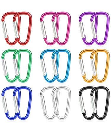 Catelves 18 piece of carabiner Small key riper carabiner hook key rings carabiner hooks small mini carabiner key rings multicolor carabiner aluminum letters Small carabiner hooks ... 3.8 x 2.2