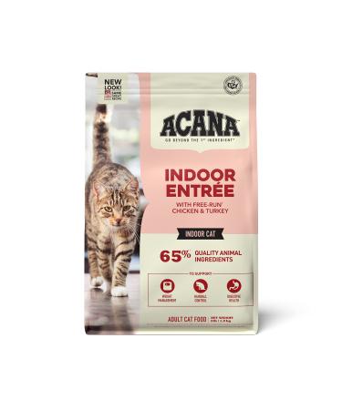 ACANA Cat, Protein Rich, Real Meat Premium Dry Cat Food Indoor Entre 4 Pound (Pack of 1)