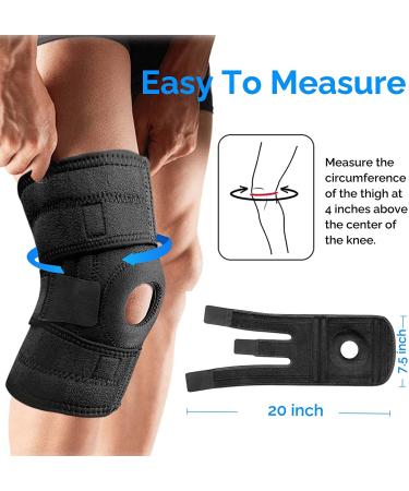 Knee Brace with Side Stabilizers & Gel Pads for Knee Pain Relief - Men and Women - Buy Online on GoSupps.com