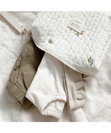 Greatideal Portable Diaper Bag Organizer - White Stroller Organizer with Zipper & Embroidery for Travel - Buy Online on GoSupps.com