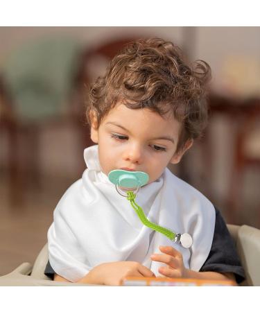 Nuanchu 4-Piece Silicone Pacifier Clips Set for Teething Toy - Navy Blue, Gray, Green - Baby Pacifier Holder for Boys and Girls - Buy Online on GoSupps.com