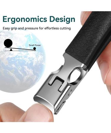 Professional Heavy Duty Nail Clippers for Thick Nails - Large Handle Toenail Clippers for Men and Women (Black) - Buy Online on GoSupps.com