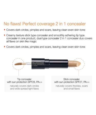 THESAEM Cover Perfection Ideal Concealer Duo (2 Rich Beige) | Full Coverage & High Adherence Concealer | High Pigment & Crease-Proof Formula - Buy Online on GoSupps.com