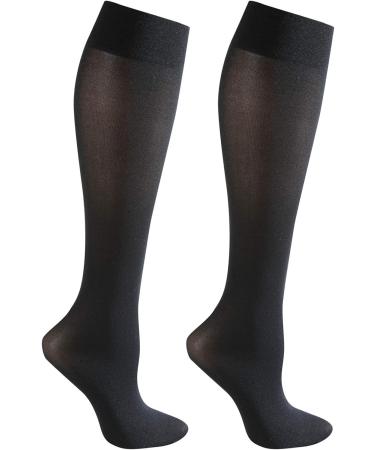 RedMoby Celeste-Stein-CMPS-3-ND-BLK2PK Women's Compression Socks 20-30 mmHg - Nude Black (2 Pack) - Buy Online on GoSupps.com